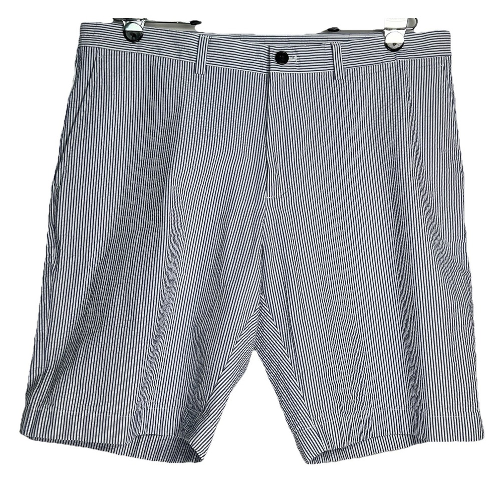 NWOT‎ Brooks Brothers Men's Chino Shorts 38 Blue White Seersucker Striped Preppy